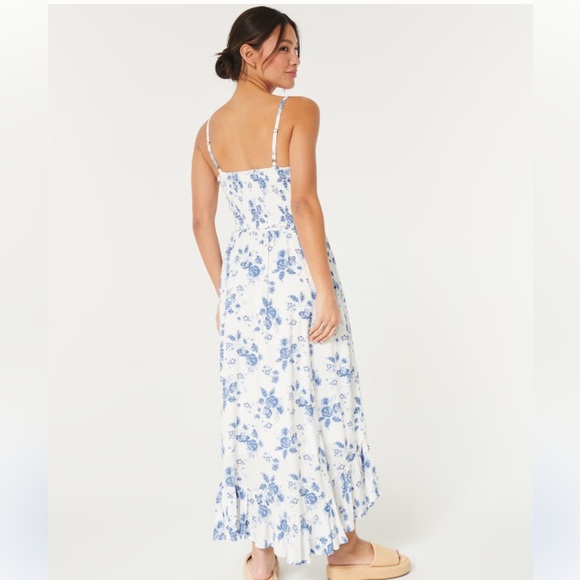 Asymmetrical Hem Maxi Dress sage green - Picture 5 of 5